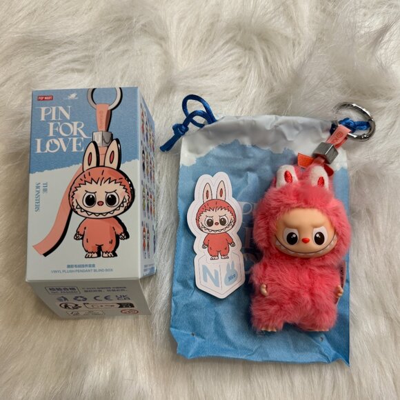 AUTHENTIC Labubu Pin for Love Plush Pendant + Letter Pendant Set – N - Picture 3 of 5